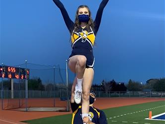 two person cheer stunt