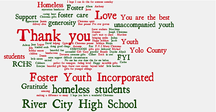 thank you word cloud from foster youth