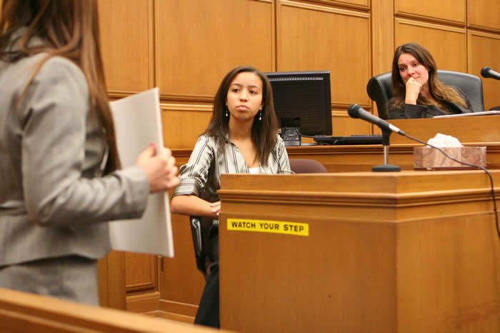 People in court room